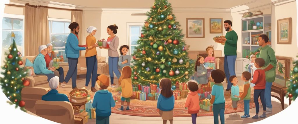 A családok világszerte összegyűlnek egy szépen feldíszített karácsonyfa körül, ajándékokat cserélnek és hagyományos ünnepi ételeket osztanak meg egymással.